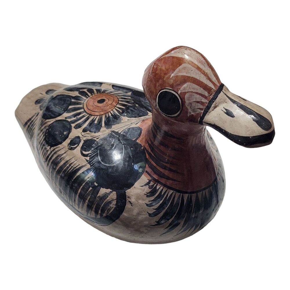 Vintage Tonala Pottery‎ Folk Art Bird Duck Handmade Mexican Folk Pattery